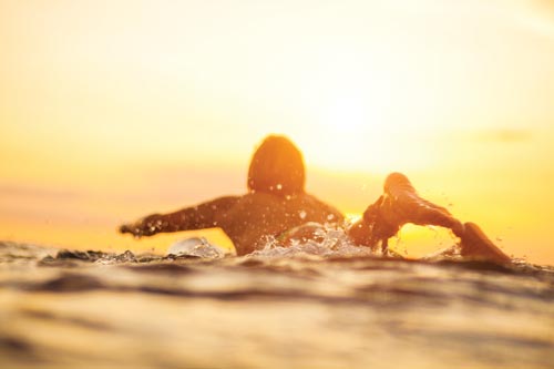 Sunset Surfing